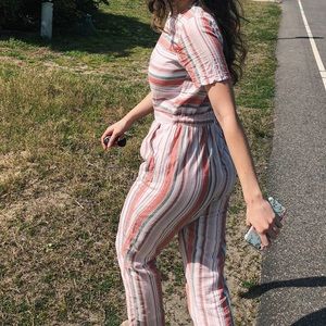 Striped jumpsuit